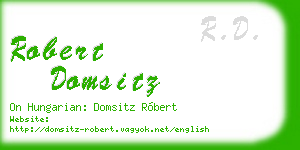 robert domsitz business card